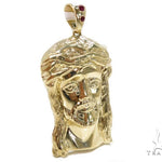 Solid 10K Gold Jesus Pendant 39852 - Image 2