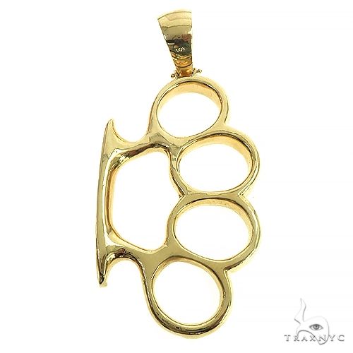 Gold Knuckles Pendant, 10K, 5.25 In, 180.7 Grams | TraxNYC