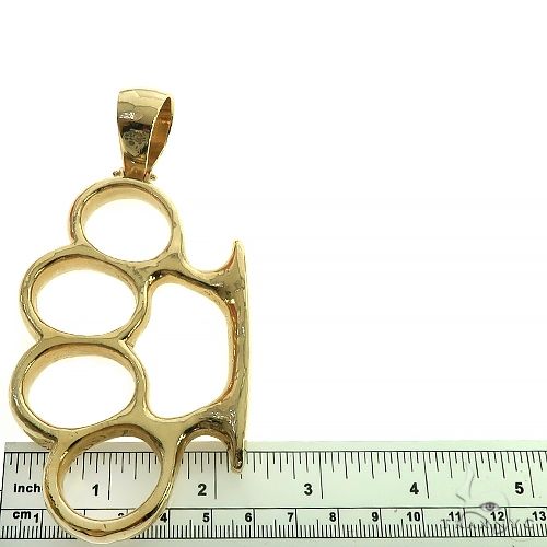 10K Gold Knuckles Pendant 66371 - Image 7