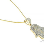 10K Gold Diamond Hamsa Pendant Set 66286 - Image 2