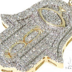 10K Gold Diamond Hamsa Pendant Set 66286 - Image 4