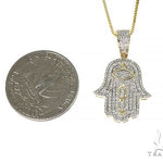 10K Gold Diamond Hamsa Pendant Set 66286 - Image 5