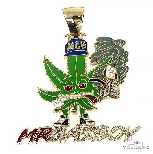 10K Gold Mr. Gas Boy Weed Pendant | TraxNYC