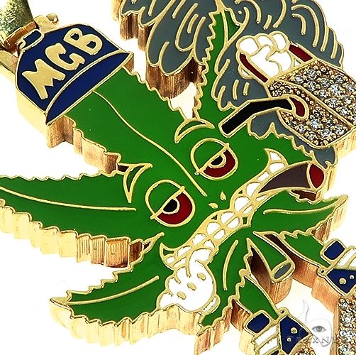 10K Gold Mr.Gas Boy Weed Pendant, photo 6 of 8