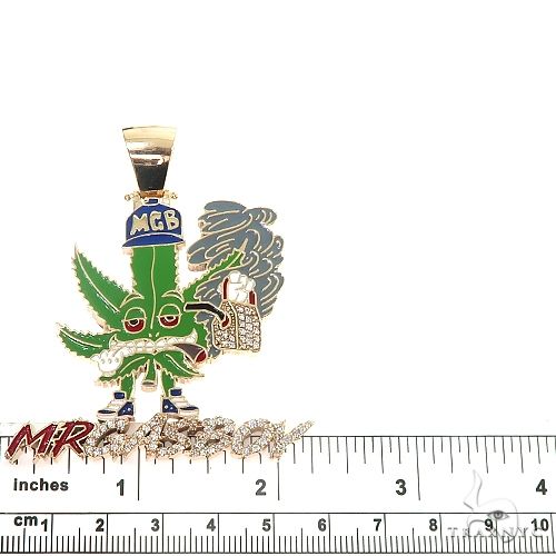 10K Gold Mr.Gas Boy Weed Pendant, photo 7 of 8