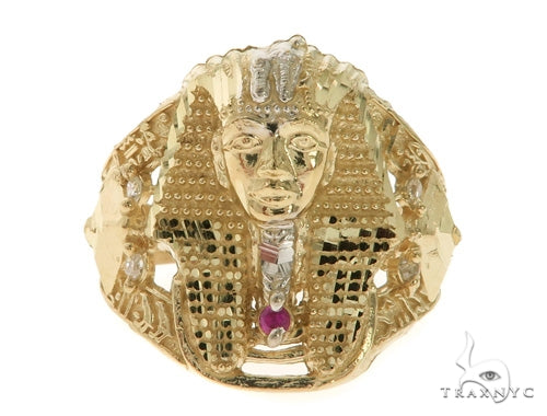 Pharos Rings 10K Gold Pharaoh Ring | TraxNYC