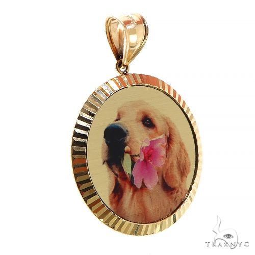 10K Gold Photo Pendant 25mm 69145 - Image 2