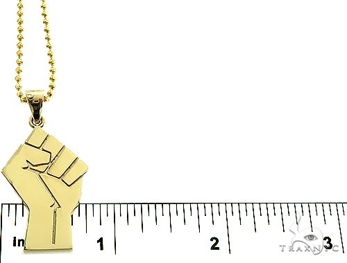 10K Gold Power Fist, BLM, Pendant Set, photo 5 of 8