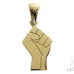 10K Gold Power Fist, BLM, Small Pendant 66329 - Image 1