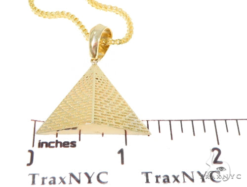10K Gold Pyramid Pendant Set  44432 - Image 11