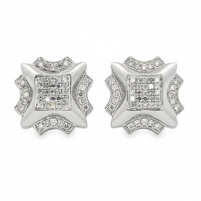 10K Gold Round Cut Prong Diamond Earrings 23391