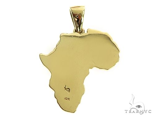 10K Gold Small Africa Ladies Pendant, photo 3 of 5