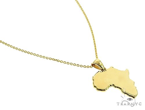 10K Gold Small African Pendant Set, photo 2 of 8