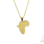 10K Gold Small African Ladies Pendant Set 66334 - Image 3