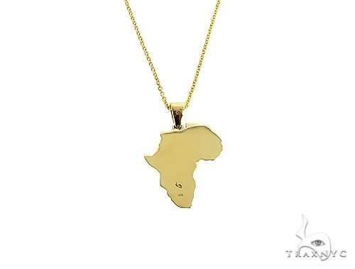 10K Gold Small African Pendant Set, photo 3 of 8
