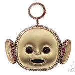 10K Gold Special Custom Teletubby Po Red Ruby Cartoon Character Pendant 65318 - Image 1