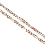 10K Rose Gold Prong Diamond Chain 26 Inches 6mm   64102 - Image 1