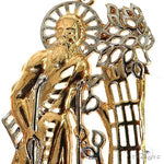 10K Two Tone Gold Saint Lazarus Pendant 57130 - Image 3
