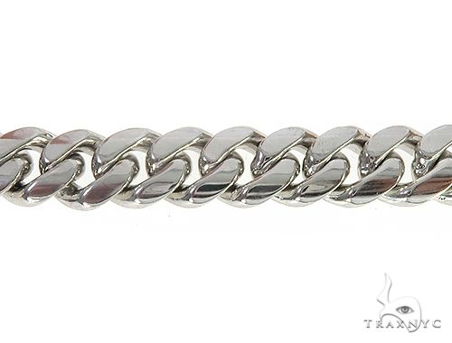 10K White Gold Miami Cuban Diamond Bracelet, photo 6 of 8