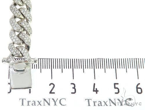 10K White Gold Miami Cuban Diamond Bracelet, photo 8 of 8