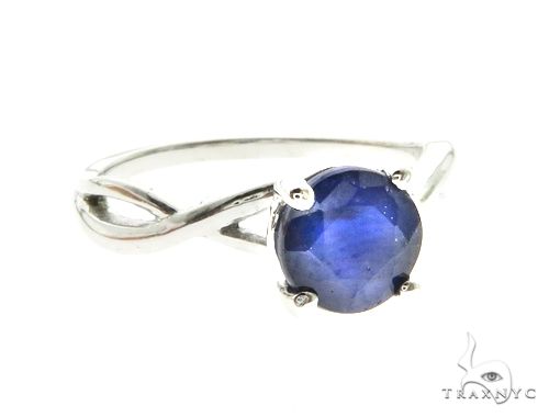 10K White Gold Sapphire Ring 63749 - Image 1