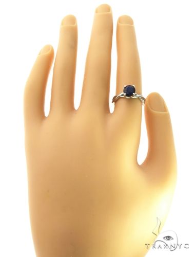 10K White Gold Sapphire Ring 63749 - Image 6