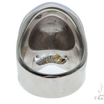 10K White Gold Skull Ring With Cigar 65097 - Image 6