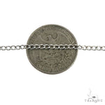 10K White Gold Thin Hollow Curb Chain 18 Inches 2.3mm   67260 - Image 3