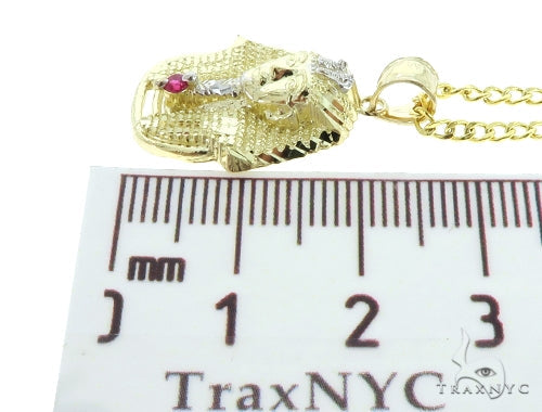 Small Pharaoh Pendant 20, 24 Inches Cuban Chain Set 56886 - Image 8