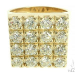 10K Yellow Gold 4 Row Diamond Ring 65991 - Image 2