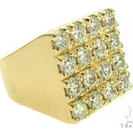 10K Yellow Gold 4 Row Diamond Ring 65991 - Image 4