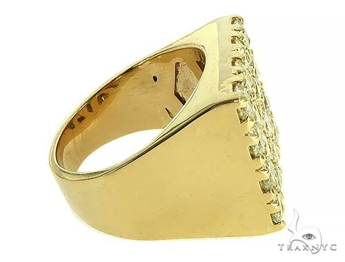 10K Yellow Gold 4 Row Diamond Ring 65991 - Image 5
