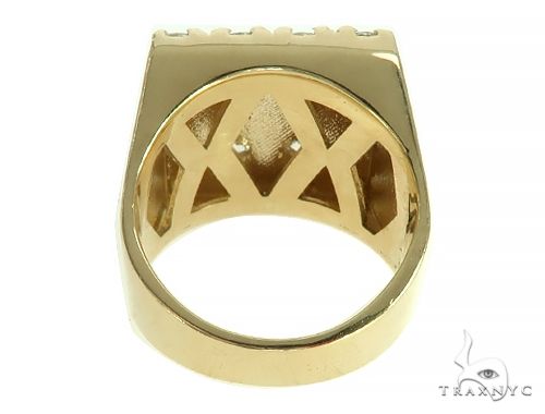 10K Yellow Gold 4 Row Diamond Ring 65991 - Image 6