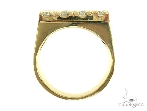 10K Yellow Gold 4 Row Diamond Ring 65991 - Image 7