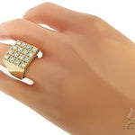 10K Yellow Gold 4 Row Diamond Ring 65991 - Image 9