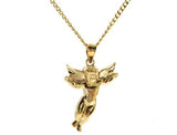 10K Gold Angel Charm Pendant Set 61805