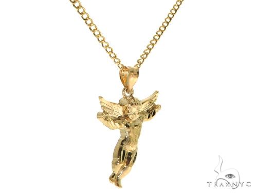 10K Gold Angel Charm Pendant Set, photo 2 of 7