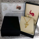 10K Gold Angel Charm 24 Inches Cuban Link Chain Set 61805 - Image 7