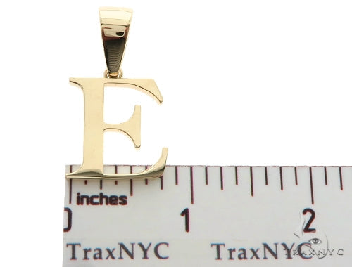 10K Gold Charming Initial 'E' Pendant, photo 6 of 7