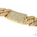 10K Yellow Gold Cuban Link Diamond Chain 66221 - Image 6