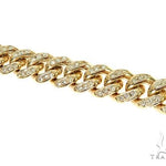 10K Yellow Gold Diamond Cuban Link Bracelet 66089 - Image 2
