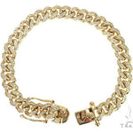 10K Yellow Gold Diamond Cuban Link Bracelet 66089 - Image 3