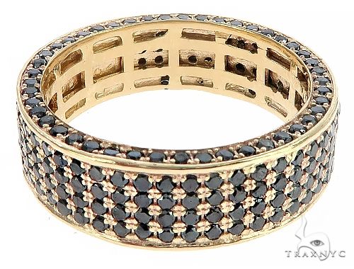 10K Yellow Gold Diamond Wedding Band, photo 6 of 8
