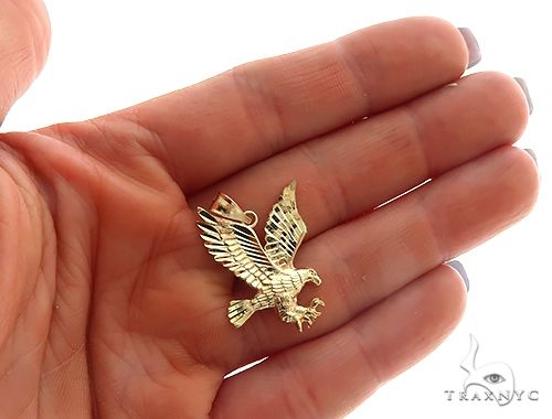 10K Gold Eagle Pendant 65811 - Image 5