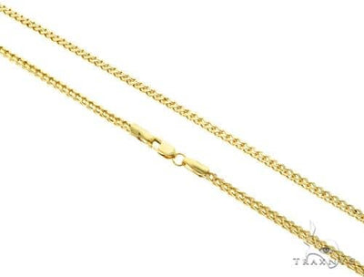 10K Yellow Gold Hollow Franco Link Chain 2mm 18 Inches   68267 - Image 1