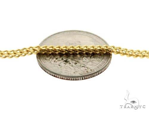 10K Yellow Gold Hollow Franco Link Chain 20 Inches 2mm 65432 - Image 3