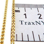10K Yellow Gold Hollow Franco Link Chain 20 Inches 2mm 65432 - Image 7