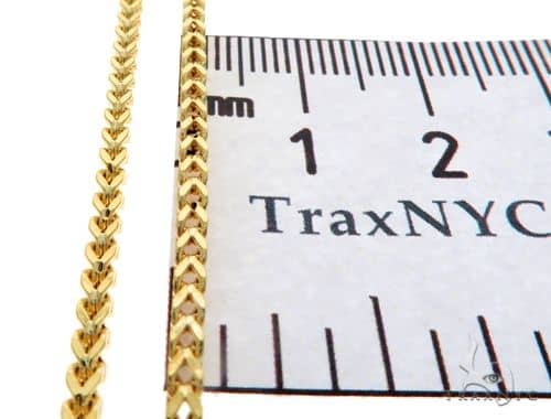 10K Yellow Gold Hollow Franco Link Chain 20 Inches 2mm 65432 - Image 7
