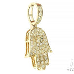 14K Gold Hamsa Diamond Pendant 66169 - Image 2