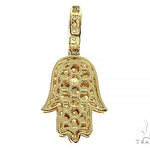 14K Gold Hamsa Diamond Pendant 66169 - Image 3